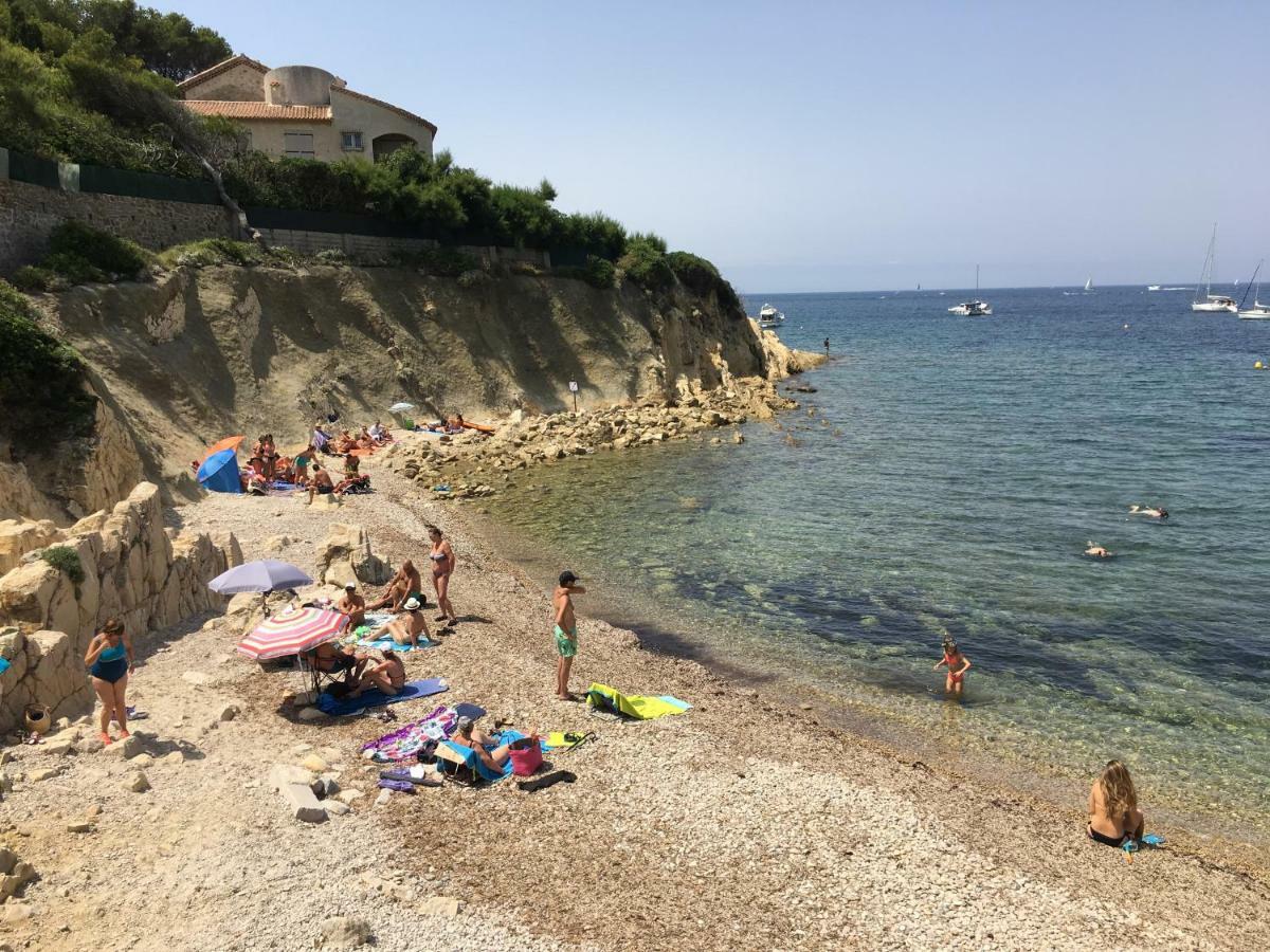 T2 Rez De Jardin 300M Plage De Beaucours Sanary Sur Mer Zewnętrze zdjęcie